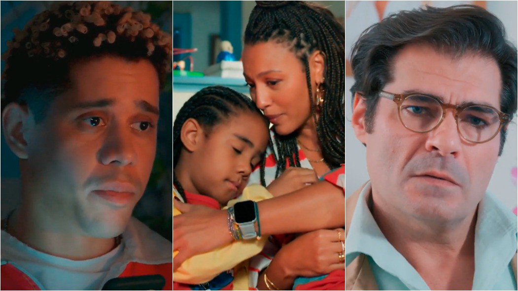 Cena da novela Por Você com personagens em momento tenso