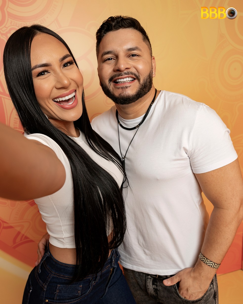 Arleane e Marcelo são um casal — Foto: gshow