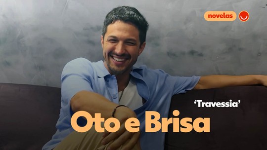 Romulo Estrela descobre fãs gringos de Brisa e Oto e comenta memes de Travessia