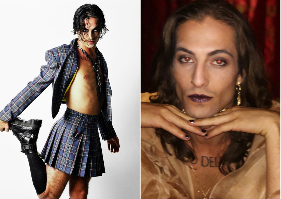 Damiano David, vocalista da banda Måneskin — Foto: Reprodução/Instagram