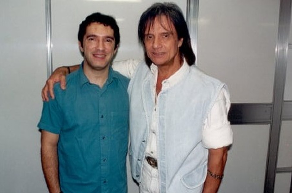 Roberto Carlos e o filho Rafael  Foto: Reproduo: Roberto Carlos