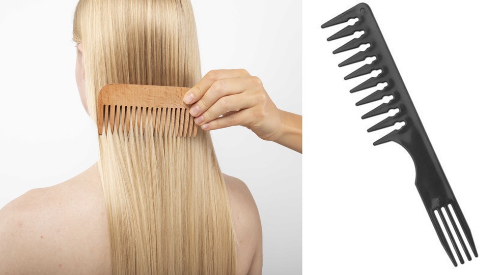 Pente de madeira e pente jacaré — Foto: Pexels
