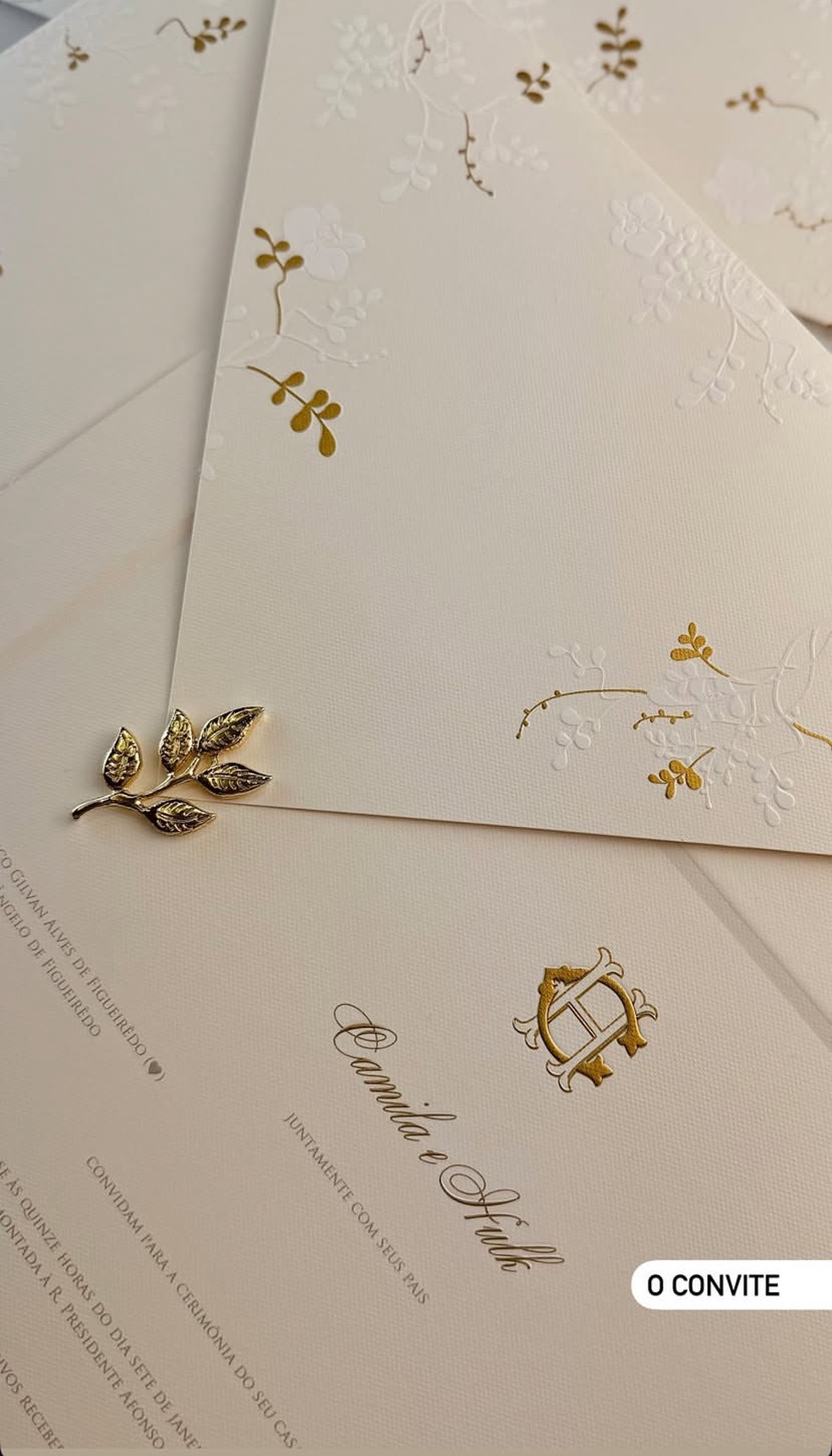 O convite do casamento — Foto: Reprodução Instagram