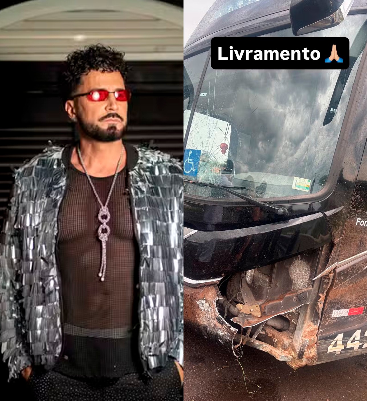 Cantor Latino sofre acidente de ônibus em rodovia no interior de São Paulo