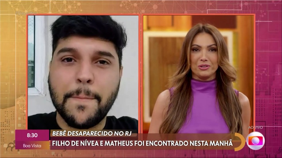 Matheus falou sobre recuperação do filho — Foto: Globo