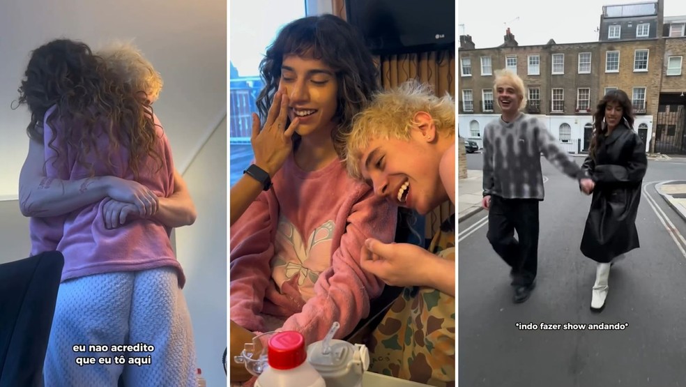 Juliano Floss e Marina Sena em Londres — Foto: Reprodução/Instagram