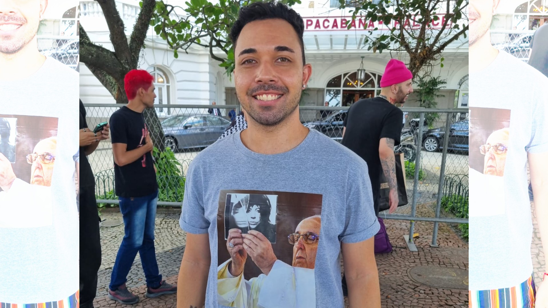 Fã customiza camiseta com imagem de Papa Francisco e Lady Gaga: ‘Para abençoar todos’