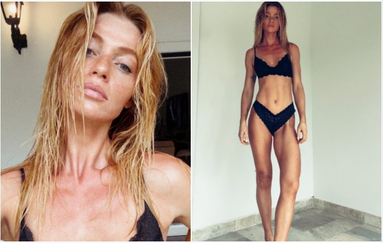 Cintia Dicker atualiza fotos para agência só de lingerie e recebe elogios