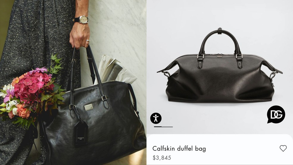 João Guilherme posa com bolsa grifada de 20 mil reais na Semana de Moda de Milão — Foto: Instagram/Internet