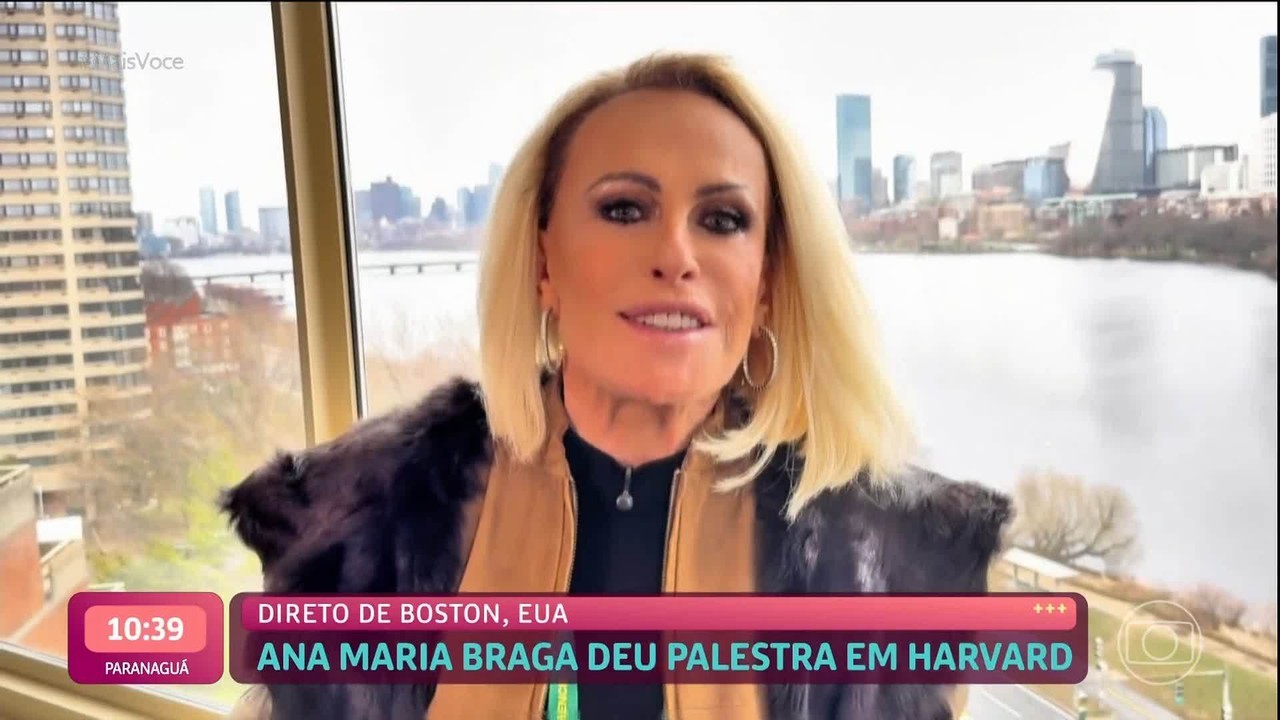 Ana Maria Braga dá palestra sobre o futuro da TV na Universidade de Harvard, nos EUA