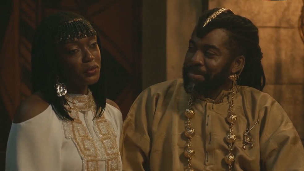 A Nobreza do Amor: Binta propõe a Jendal enviar Kênia para um convento — Foto: TV Globo