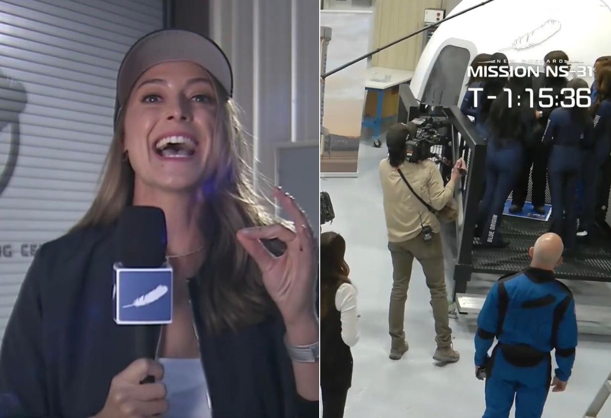 Katy Perry no espaço: repórter ouve 'gritos de alegria' ao mostrar preparação para lançamento de nave