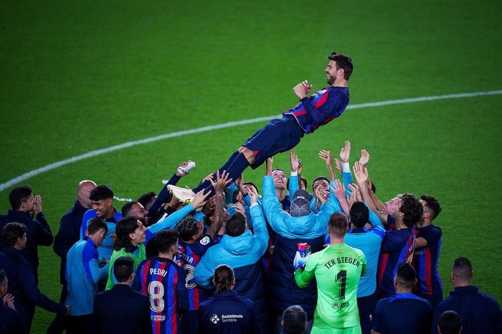 Piqué em sua despedida dos campos — Foto: Instagram