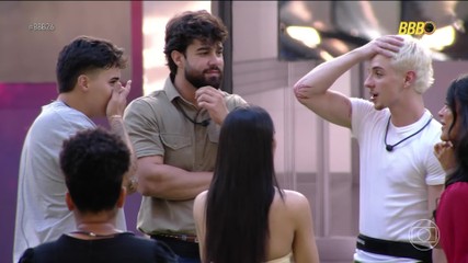 Vídeos do episódio de 'BBB' de segunda-feira, 12 de janeiro de 2026