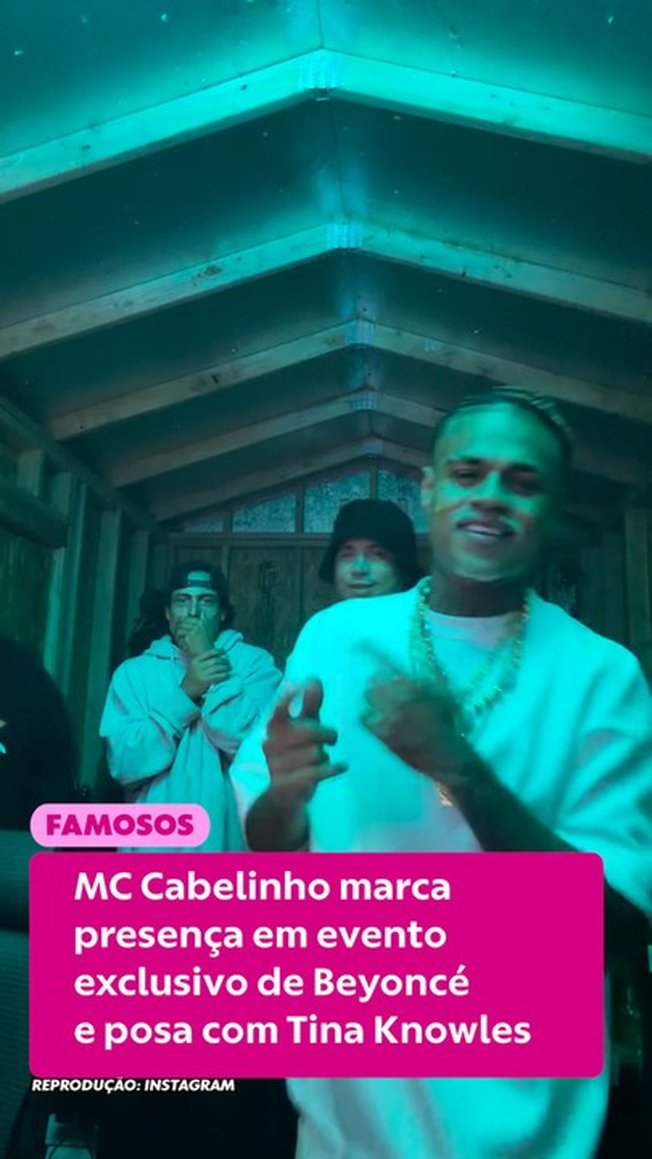 MC Cabelinho marca presença em evento exclusivo de Beyoncé e posa com Tina Knowles