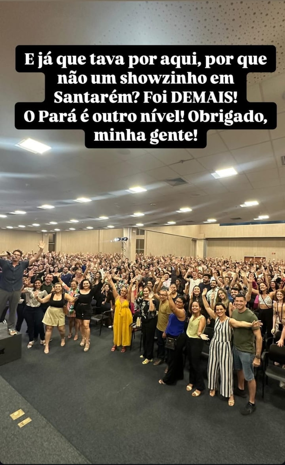 Fábio Porchat celebra show no Pará — Foto: Instagram