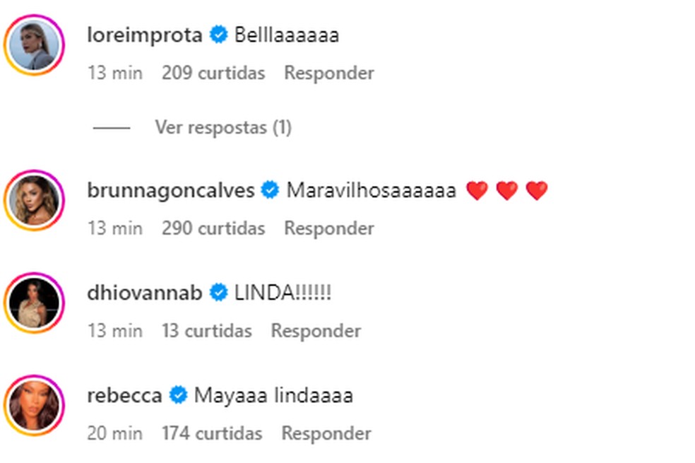 Lore Improta, Bunna Gonçalves e Rebecca — Foto: Reprodução Instagram