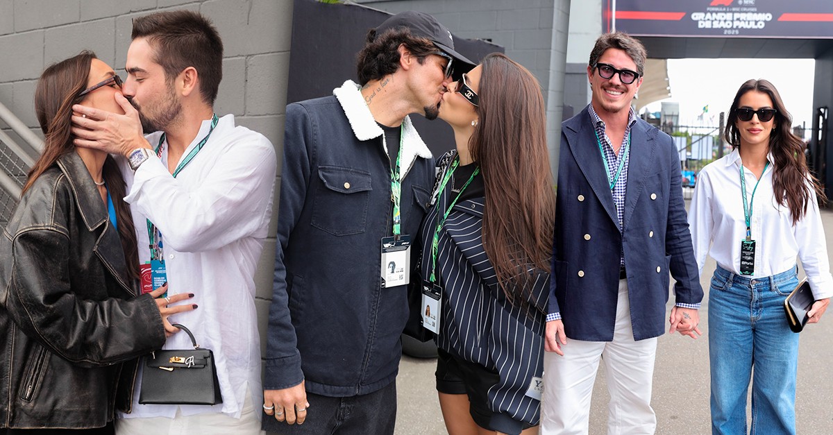 Casais de famosos curtem GP de São Paulo; veja fotos