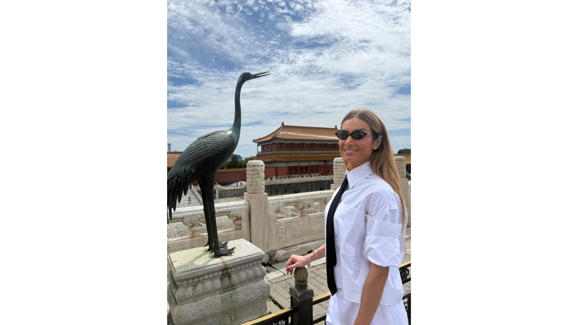 Patrícia Poeta na China em viagem de férias — Foto: Arquivo pessoal