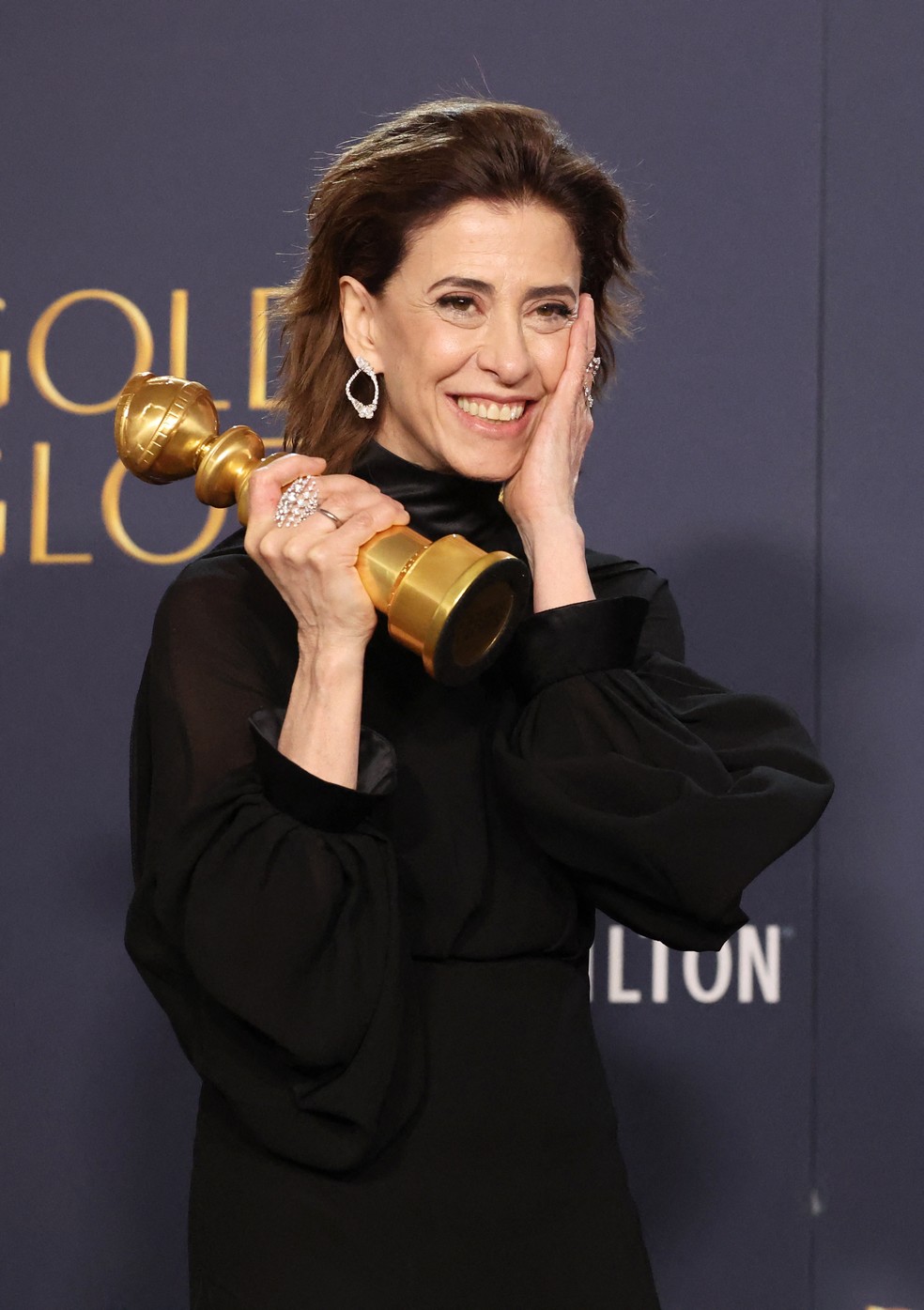 Fernanda Torres vence Globo de Ouro de 'Melhor Atriz de Drama' pelo filme Ainda Estou Aqui — Foto: Reuters