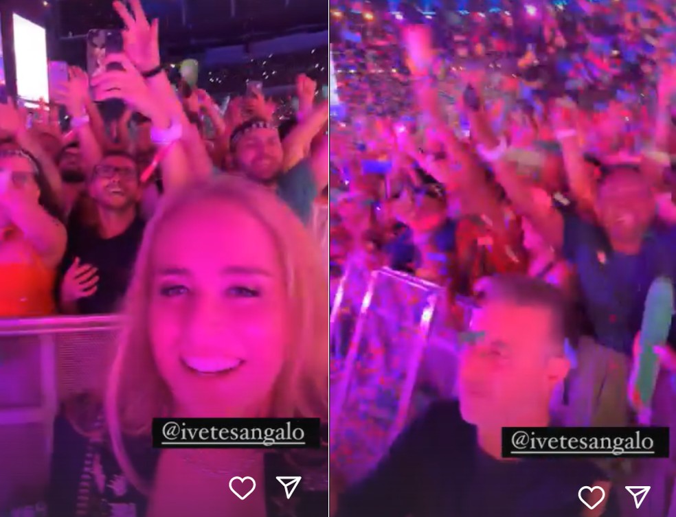 Angélica e Luciano Huck curtem Ivete 3.0 na grade — Foto: Reprodução/Instagram