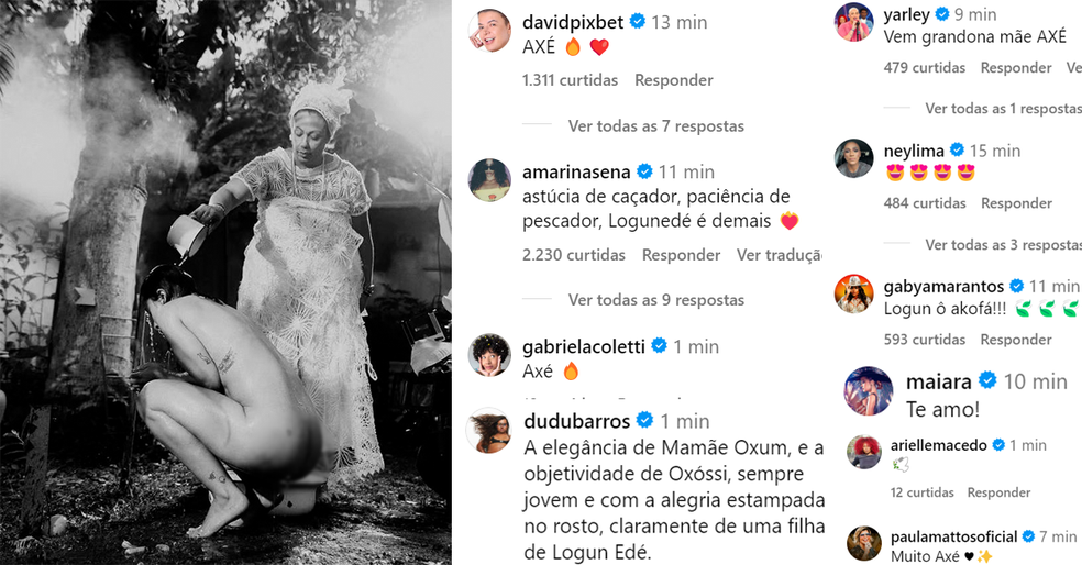 Famosos celebraram postagem de Anitta — Foto: Instagram