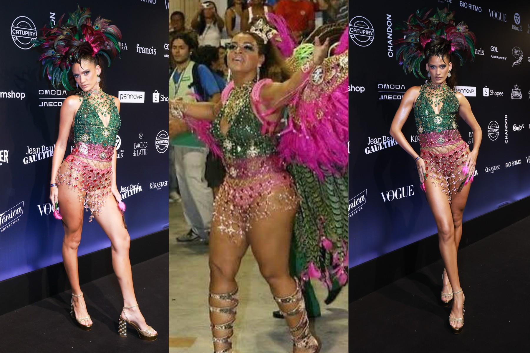 Laura Fernandez homenageia Preta Gil com look icônico de Carnaval