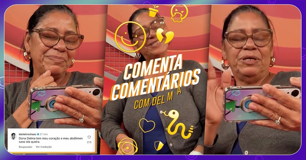 Fora do BBB 25, Delma brinca com comentário de Daniel Rocha: 'Macho atrevido'