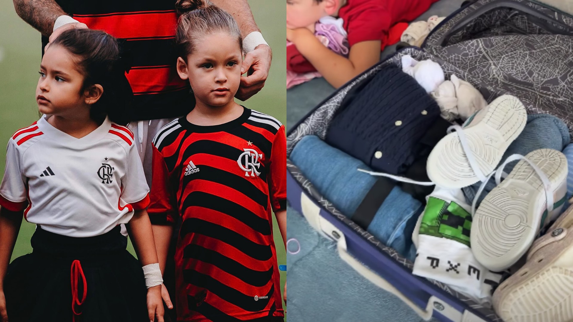 Filhos de Tainá Militão e Léo Pereira vão a Lima para prestigiar o pai na Final da Libertadores