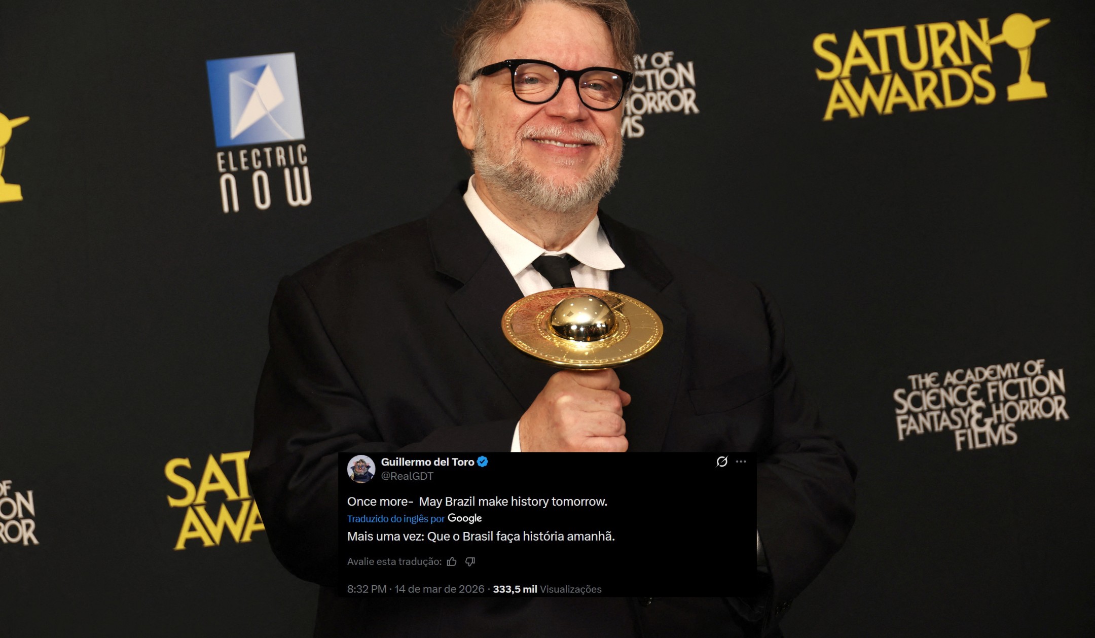 Boa sorte? Diretor de Frankenstein repete comentário sobre possível vitória do Brasil no Oscar® 2026 e web reage