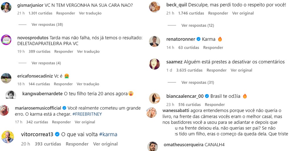 Justin Timberlake está sofrendo hate dos fãs de Britney Spears após divulgação de aborto — Foto: Instagram