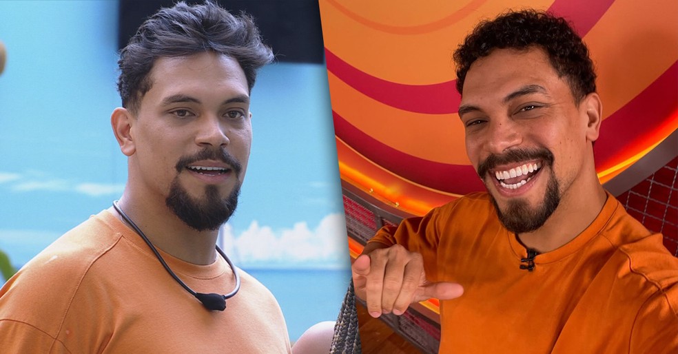Antes e depois de Vinícius, do BBB 25 — Foto: Globo / gshow