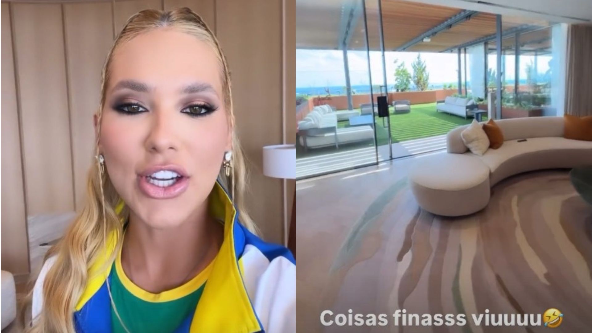 Virginia mostra bastidores de resenha com amigos antes do jogo do Brasil. 'Estamos aqui na pré'
