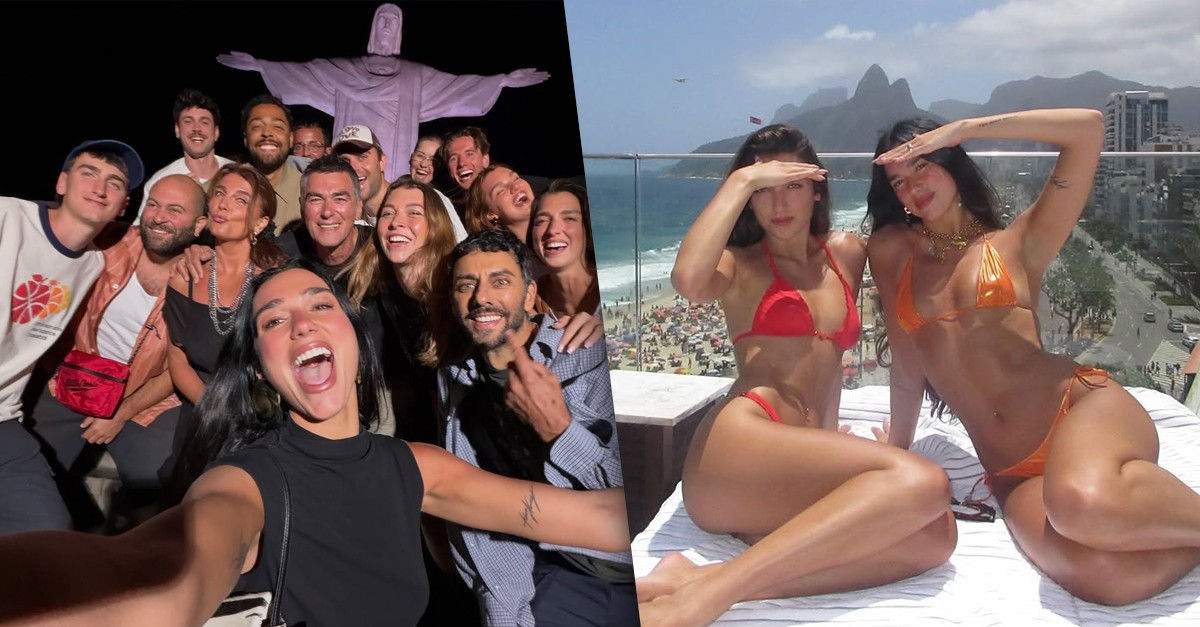 Álbum de fotos de Dua Lipa no Rio 'quebra' internet e famosos celebram