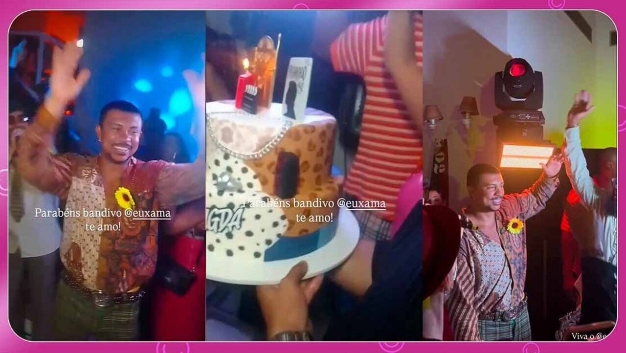 Equipe da novela das 9, faz festa de aniversário para Xamã; veja vídeo e fotos