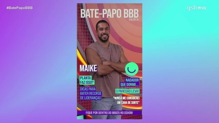 Bate-Papo BBB: Maike | Confira os melhores momentos com o décimo sétimo eliminado do BBB 25