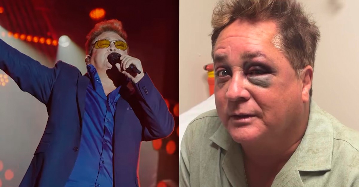 Leonardo se apresenta de óculos escuro após sofrer acidente durante pesca