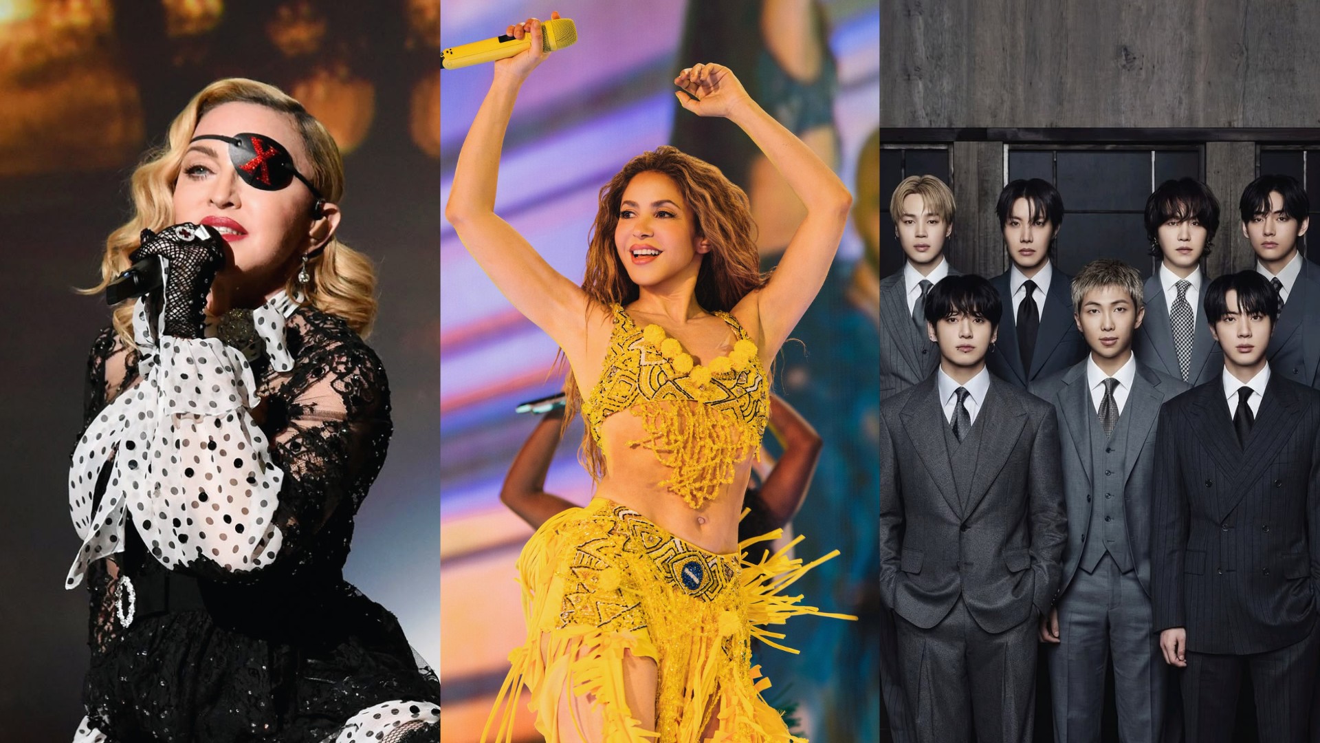 Madonna, Shakira e BTS vão comandar show do intervalo da final da Copa do Mundo