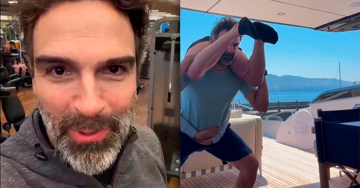 Tadeu Schmidt mostra treinos improvisados durante férias: 'Não dá pra esperar só dias perfeitos'