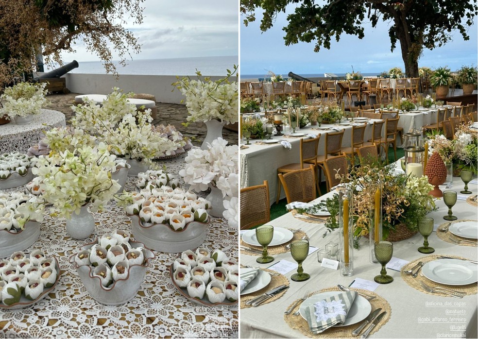 Decoração inspirada nas rendas nordestinas — Foto: Instagram/Reprodução