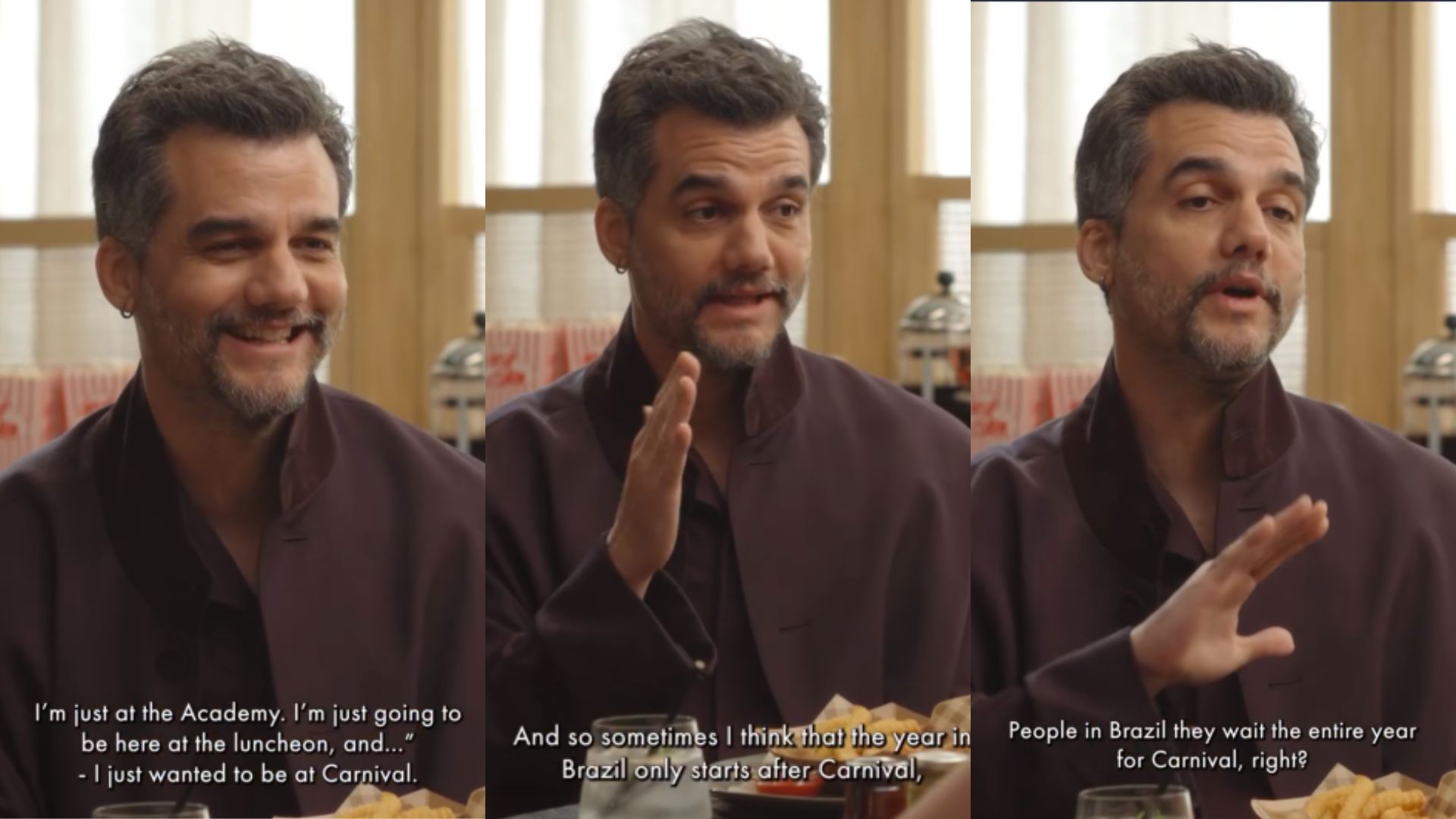 Wagner Moura brinca sobre saudade do Carnaval em entrevista à Academia do Oscar: 'É libertador'