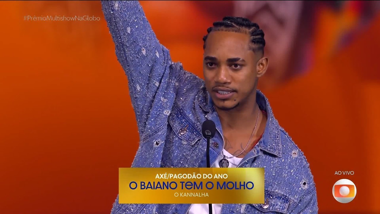 O Kanalha vence categoria no Prêmio Multishow e dedica à Preta Gil: 'Me ensinou muita coisa'