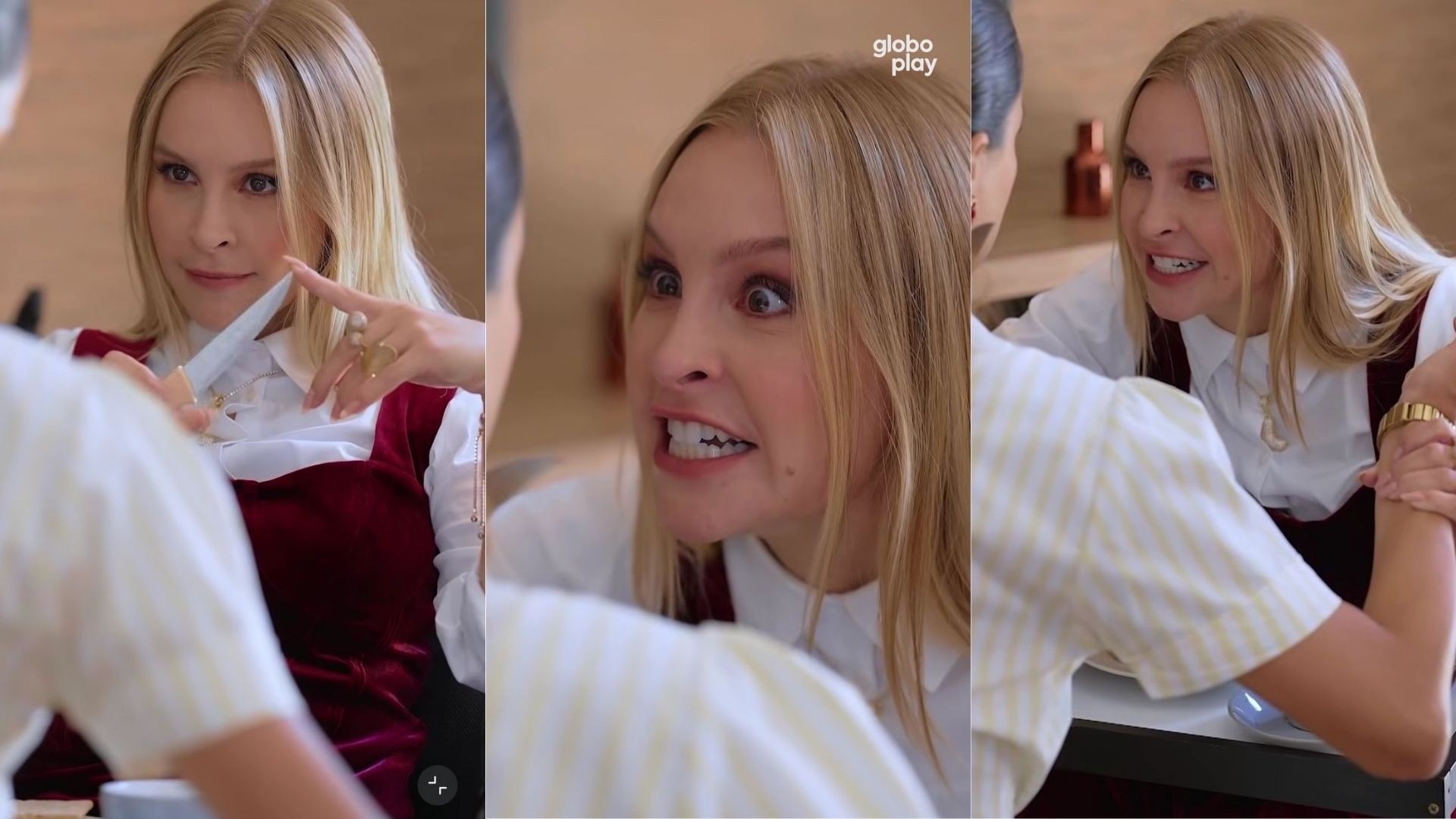 Então É Amor?: veja os bastidores da cena de embate entre as personagens de Carla Diaz e Arianne Botelho