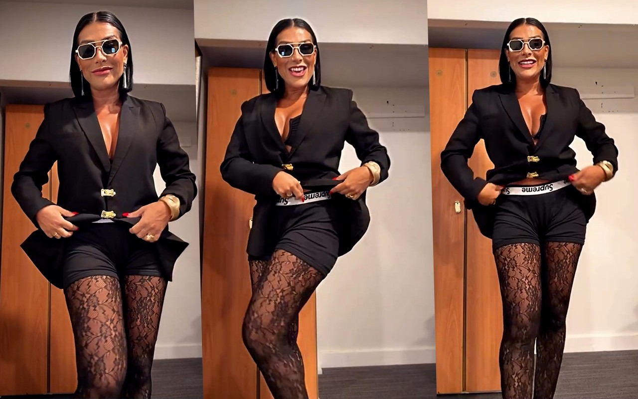 Ellen Cardoso, a Mulher Moranguinho, mostra como cueca de Naldo Benny 'salvou' o seu look; veja vídeo