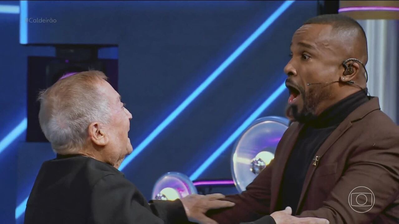 Alexandre Pires fica em choque com surpresa de Marcos Mion no Caldeirão
