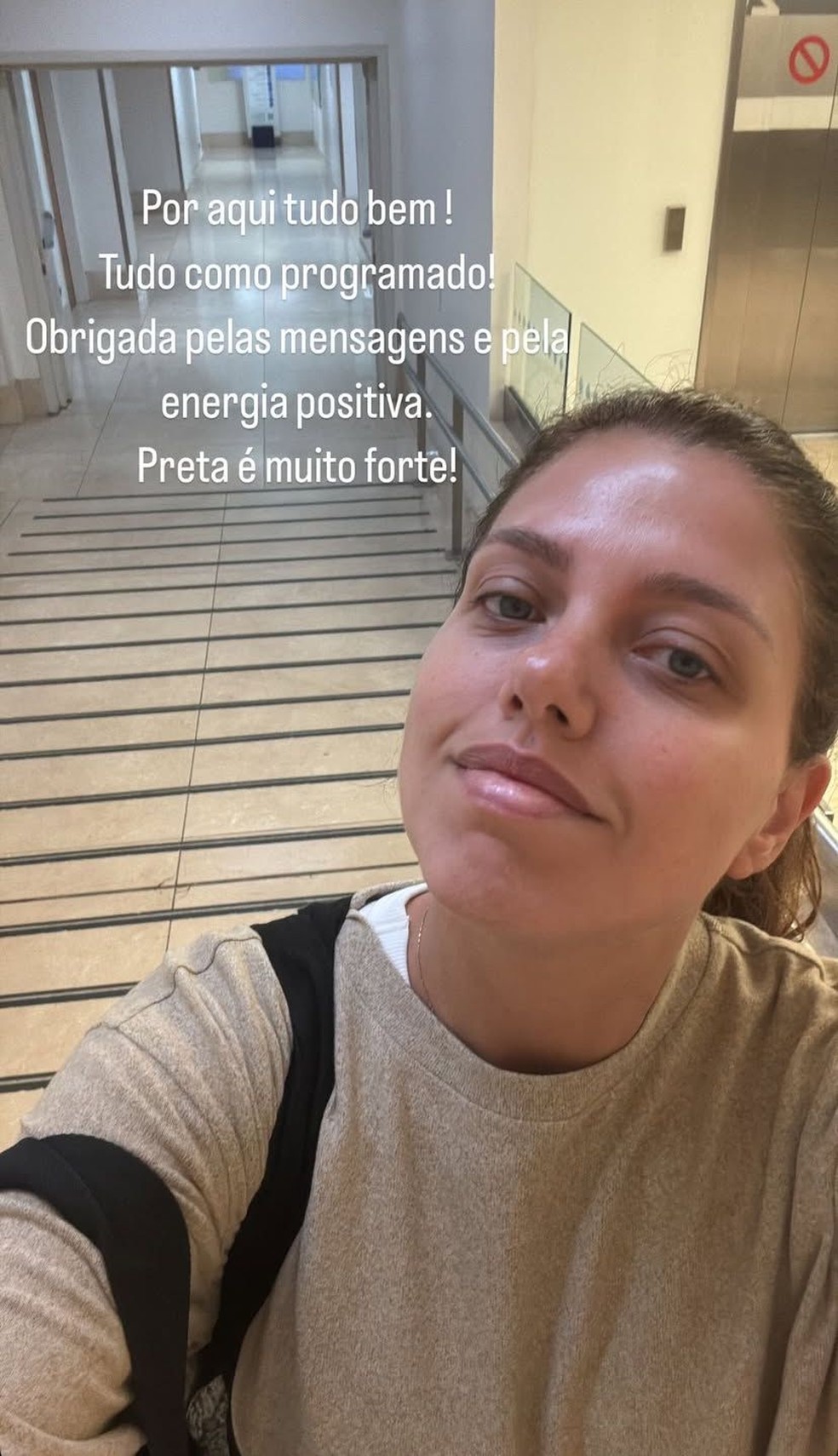 Malu Barbosa atualiza estado de saúde de Preta Gil — Foto: Reprodução