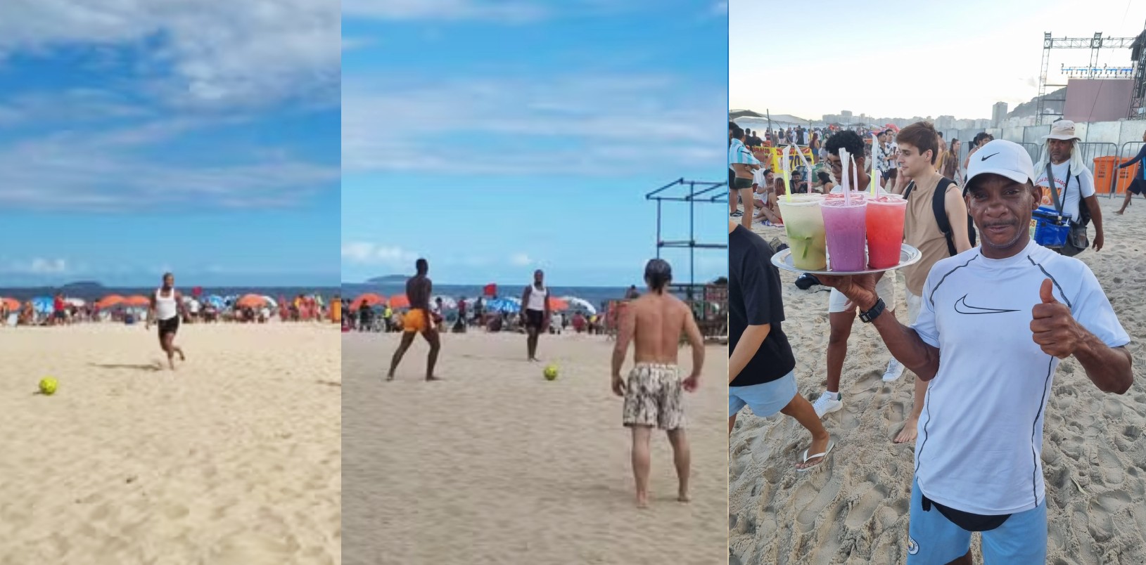 Sorte ou azar? Vendedor de caipirinha tem bandeja derrubada por bailarinos de Lady Gaga, mas ganha recompensa