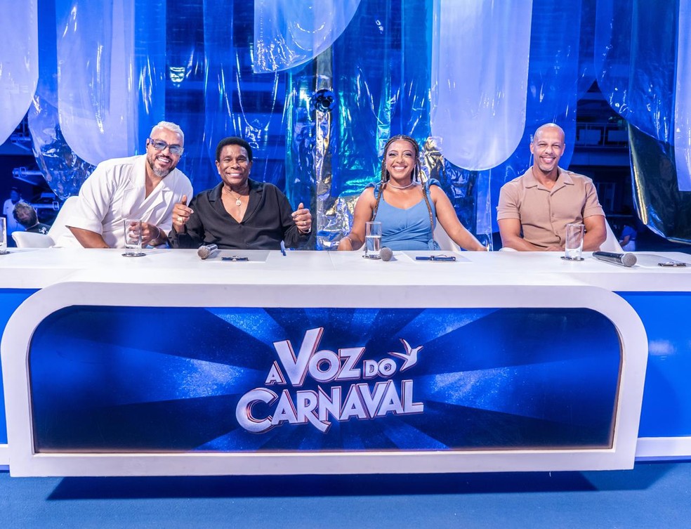 Belo, Neguinho da Beija-Flor, Simone Santana e Betinho Santos — Foto: Cesar Diogenes/Multishow
