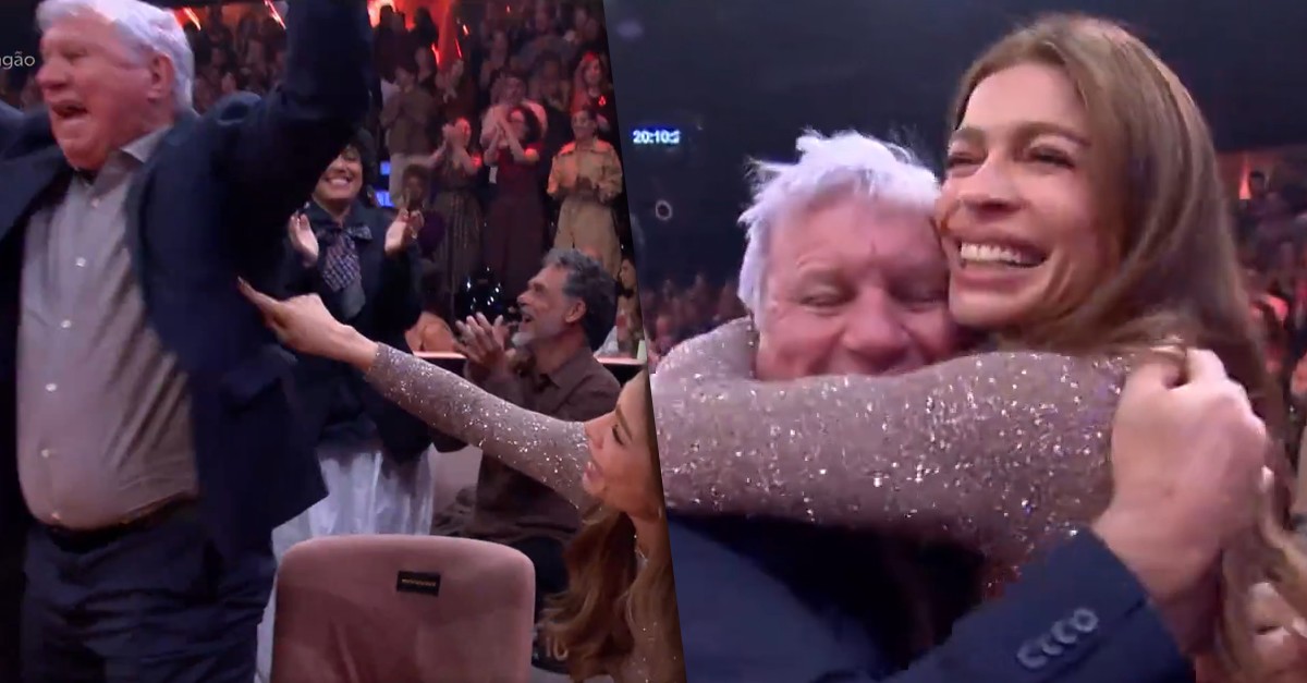 Reação de pai de Grazi Massafera ao ganhar Melhores do Ano emociona e viraliza: 'Coisa linda'