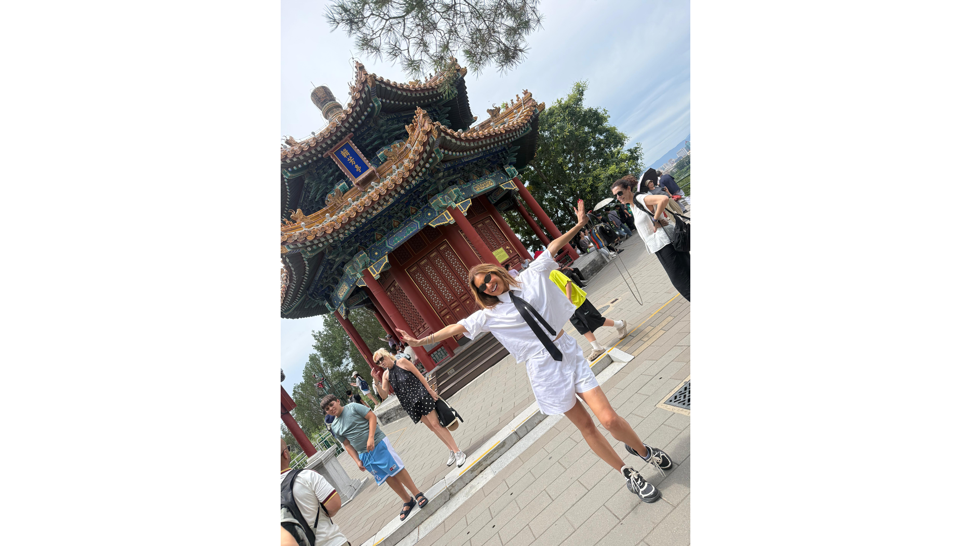 Patrícia Poeta na China em viagem de férias — Foto: Arquivo Pessoal